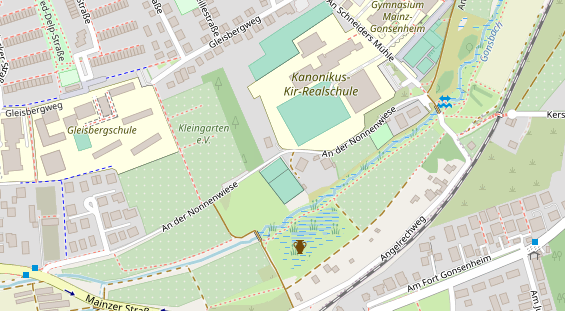 Tennisverein auf Satellitenbild