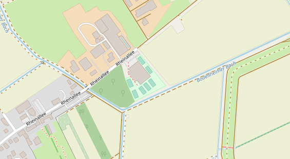 Tennisverein auf Satellitenbild