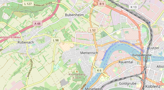 Tennisverein auf Karte