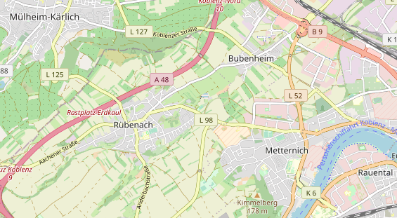 Tennisverein auf Karte