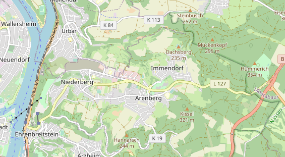 Tennisverein auf Karte