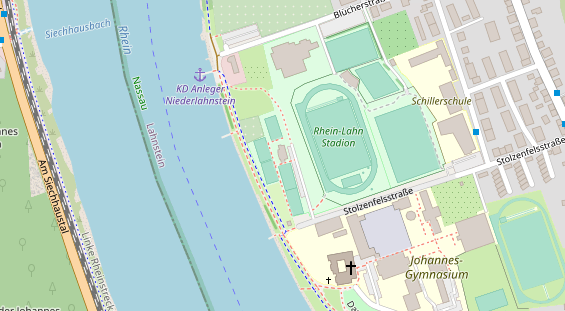 Tennisverein auf Satellitenbild