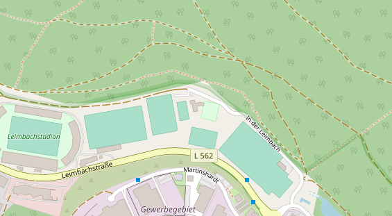 Tennisverein auf Satellitenbild