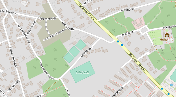 Tennisverein auf Satellitenbild