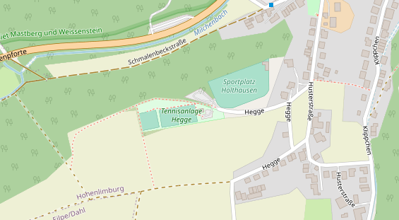 Tennisverein auf Satellitenbild