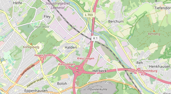 Tennisverein auf Karte