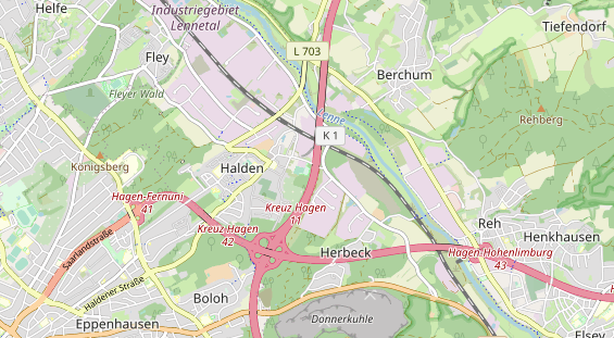 Tennisverein auf Karte