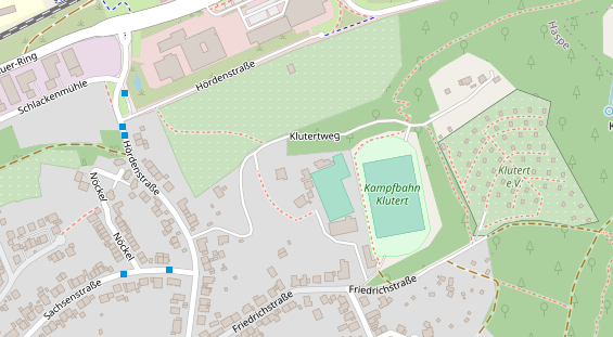 Tennisverein auf Satellitenbild