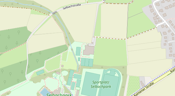 Tennisverein auf Satellitenbild