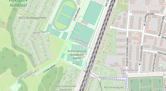 Tennisverein auf Satellitenbild