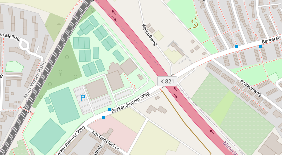 Tennisverein auf Satellitenbild