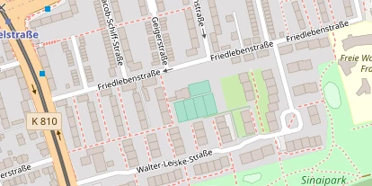 Tennisverein auf Satellitenbild