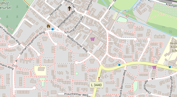 Tennisverein auf Satellitenbild