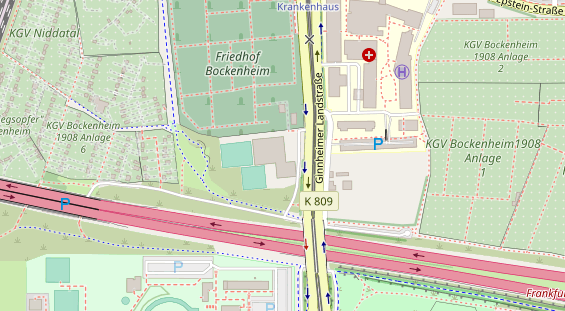 Tennisverein auf Satellitenbild