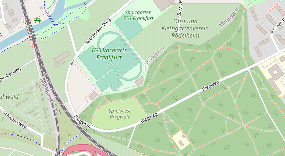 Tennisverein auf Satellitenbild