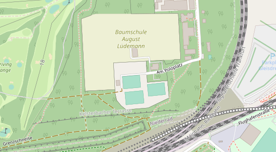 Tennisverein auf Satellitenbild