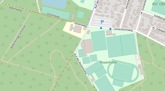 Tennisverein auf Satellitenbild