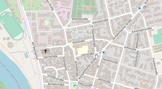 Tennisverein auf Satellitenbild