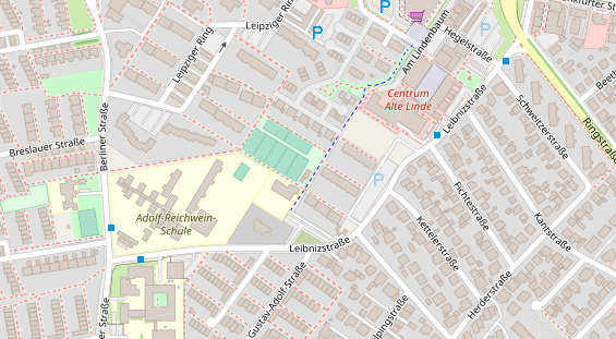 Tennisverein auf Satellitenbild