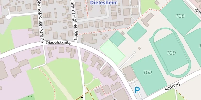 Tennisverein auf Satellitenbild