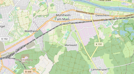 Tennisverein auf Karte