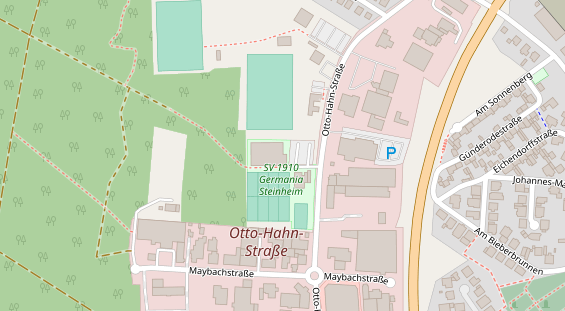 Tennisverein auf Satellitenbild