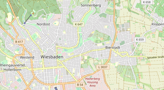 Tennisverein auf Karte