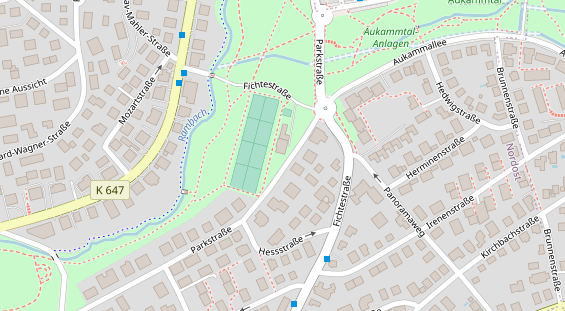 Tennisverein auf Satellitenbild