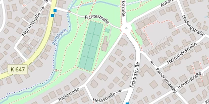 Tennisverein auf Satellitenbild