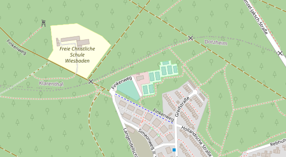 Tennisverein auf Satellitenbild