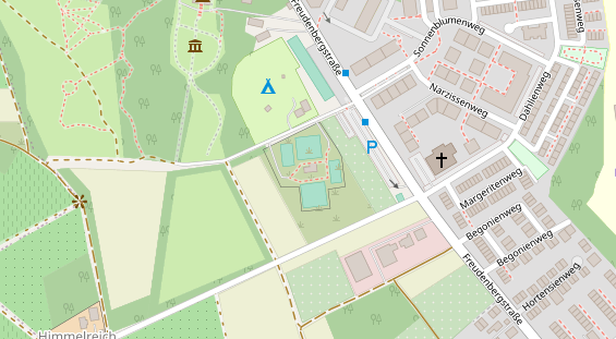 Tennisverein auf Satellitenbild