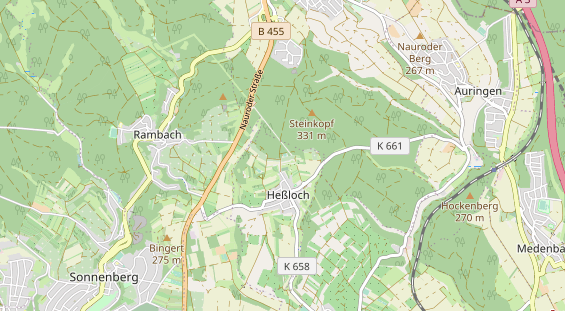 Tennisverein auf Karte