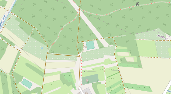 Tennisverein auf Satellitenbild