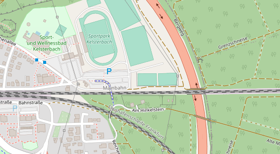 Tennisverein auf Satellitenbild