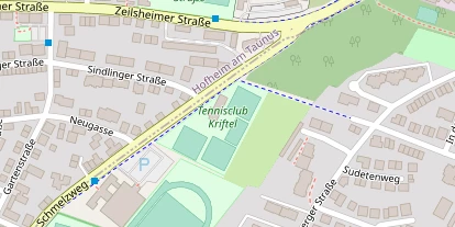 Tennisverein auf Satellitenbild