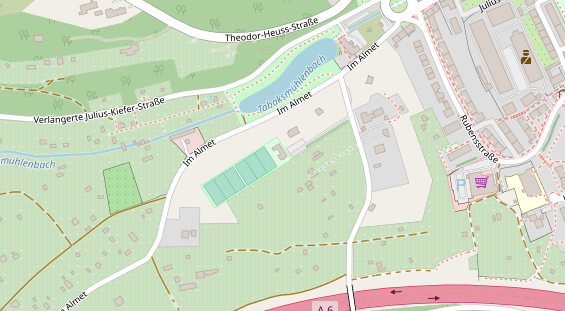 Tennisverein auf Satellitenbild