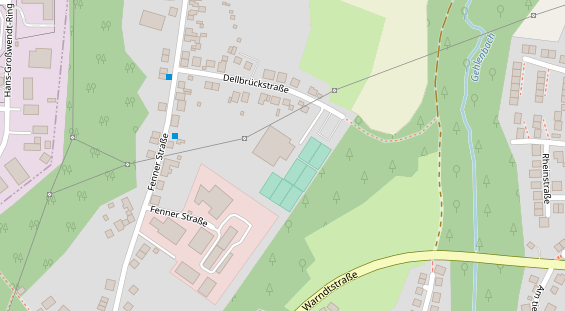 Tennisverein auf Satellitenbild