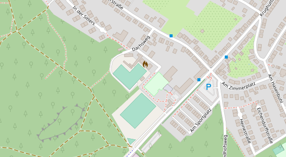 Tennisverein auf Satellitenbild