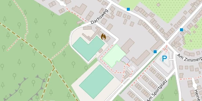 Tennisverein auf Satellitenbild