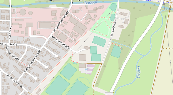 Tennisverein auf Satellitenbild