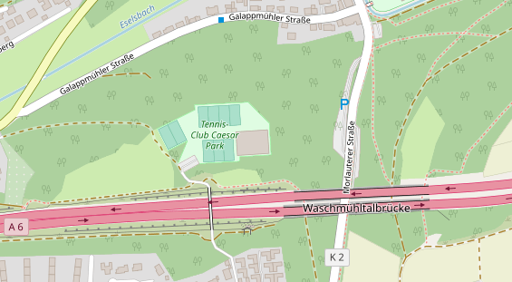 Tennisverein auf Satellitenbild