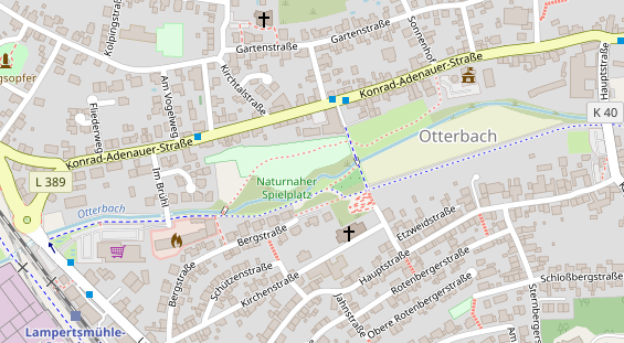 Tennisverein auf Satellitenbild