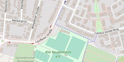 Tennisverein auf Satellitenbild