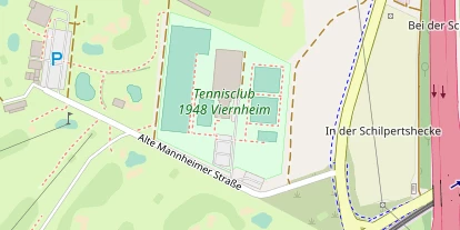 Tennisverein auf Satellitenbild