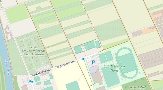 Tennisverein auf Satellitenbild