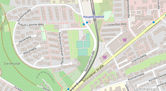 Tennisverein auf Satellitenbild