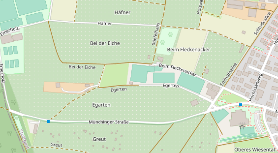 Tennisverein auf Satellitenbild