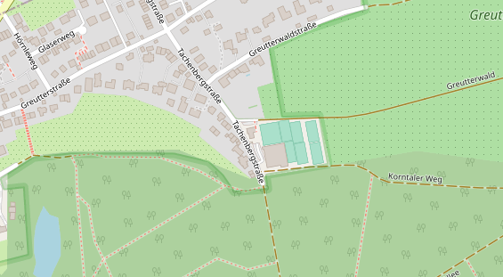 Tennisverein auf Satellitenbild