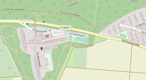 Tennisverein auf Satellitenbild
