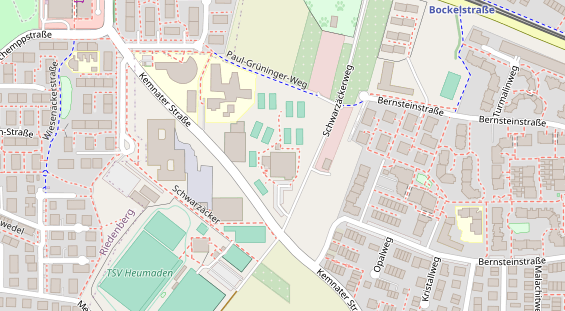 Tennisverein auf Satellitenbild